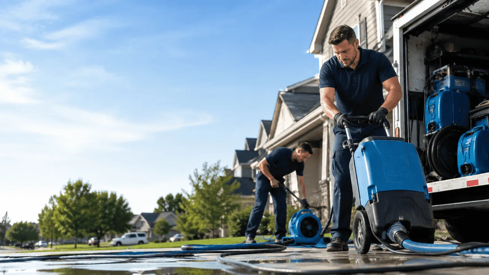 Dehumidification being performed in Reynoldsburg, OH